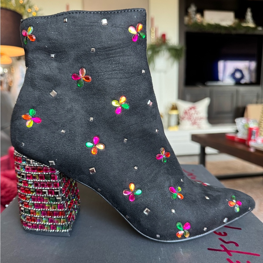 Brand new, new in box, Darling Betsey Johnson sparkly booties!